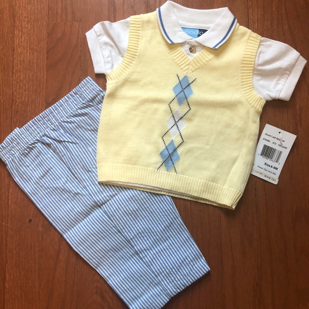 Baby boy 3 piece outfit 9mo